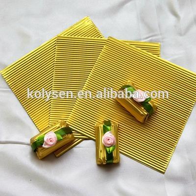 Wholesale Custom Confectionery Colored Square Chocolate Sweets Candy  Package Paper Aluminum Foil Wrappers Sheets-Kolysen
