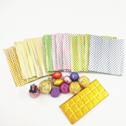 Customizedfood grade Twistable corrugated caramel candy wrapping aluminum foil Verified Supplier in china