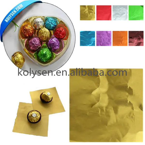 wax aluminum foil paper chocolate wrappers