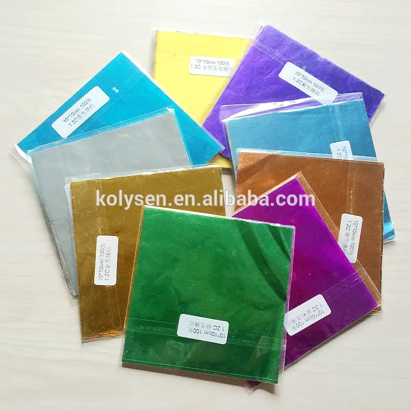 Wholesale candy bar packaging material foil square