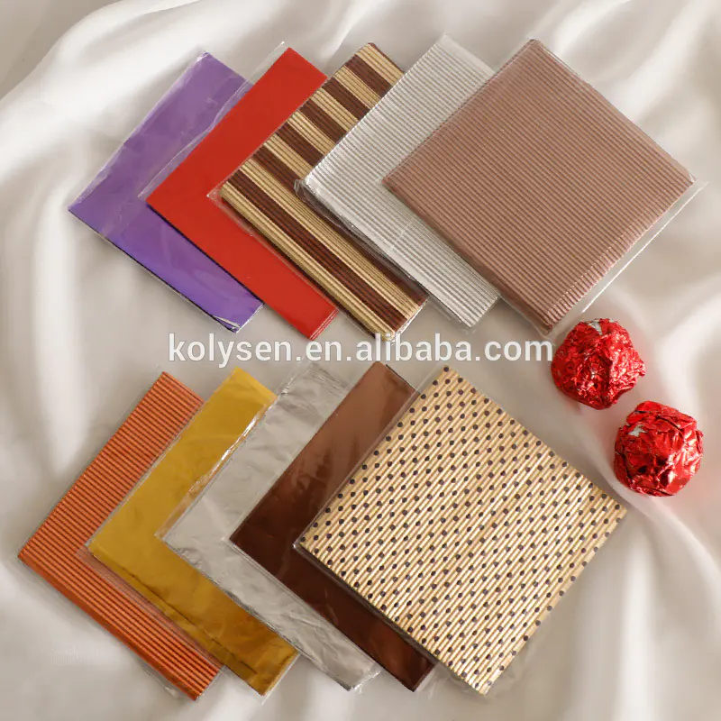 Candy chocolate wrapping pleated corrugated aluminum foil