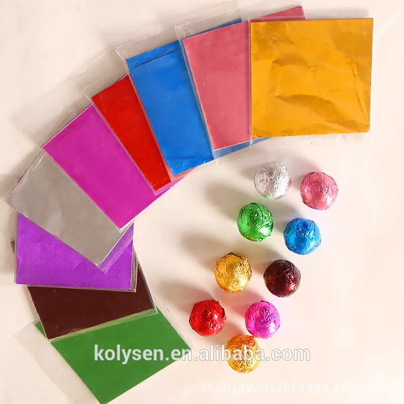 colorful aluminium foil wrapping paper /chocolate packing paper