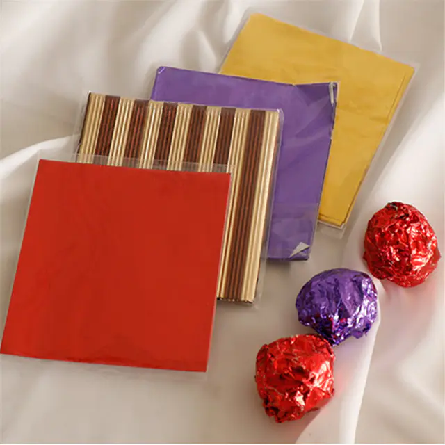 Wrappers Foil Chocolate Bar Foil Wrapped Chocolates Soft Temper Silver Custom Printed Pure Gold