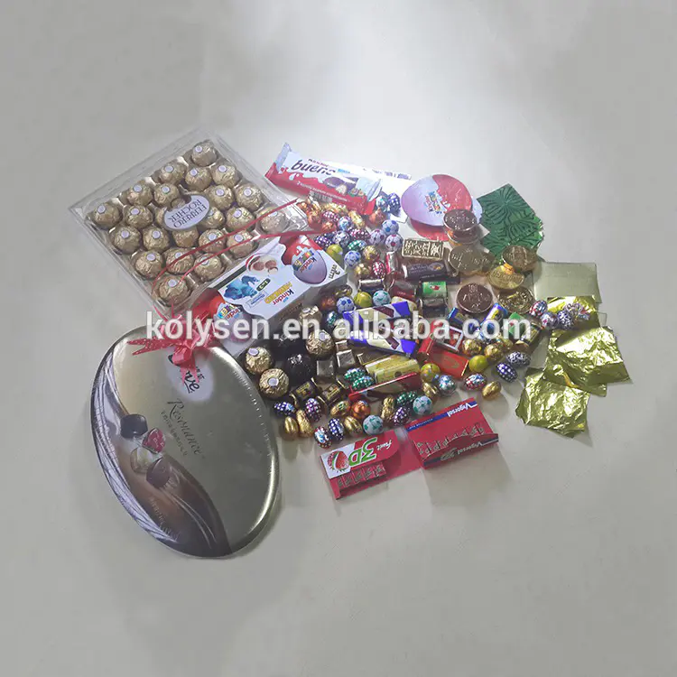 Christmas chocolate gift wrapping aluminum foil sheet