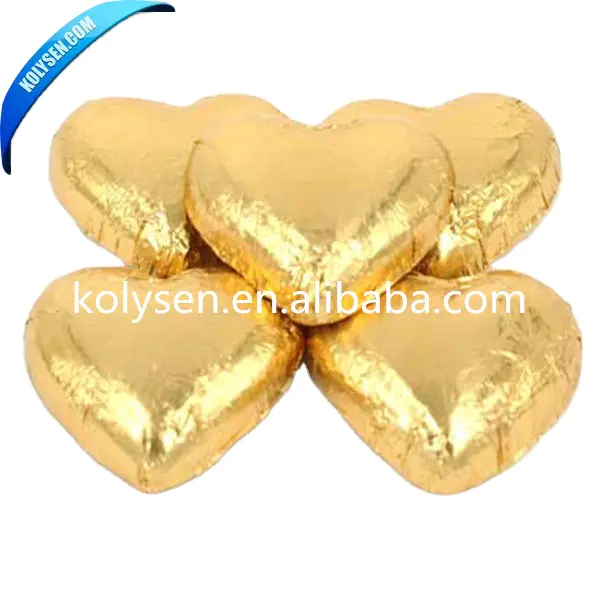 chocolate wrapper gold foil paper for sweet packing