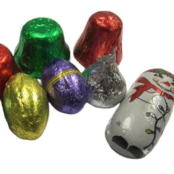 Customized printed aluminum foil wrapper for chocolate