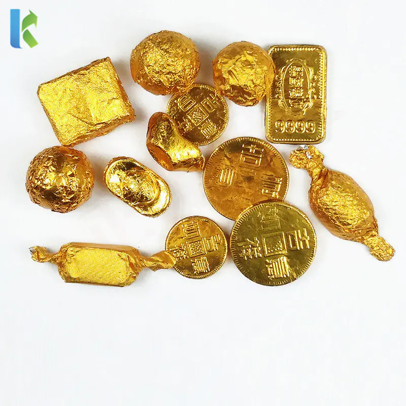 Custom Printed Chocolate Coins Wrapping Foil for Chocolate Bar Easter Eggs Candy Packaging
