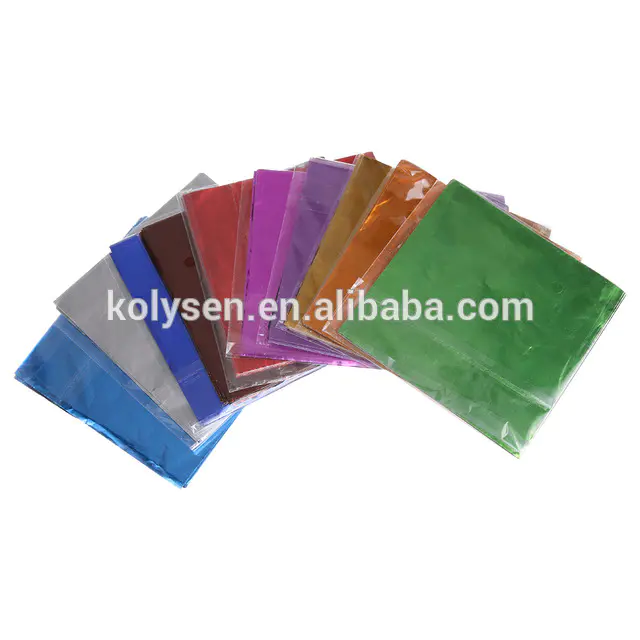 Custom printed food grade colored aluminum foil wrapping material for chocolate made in china