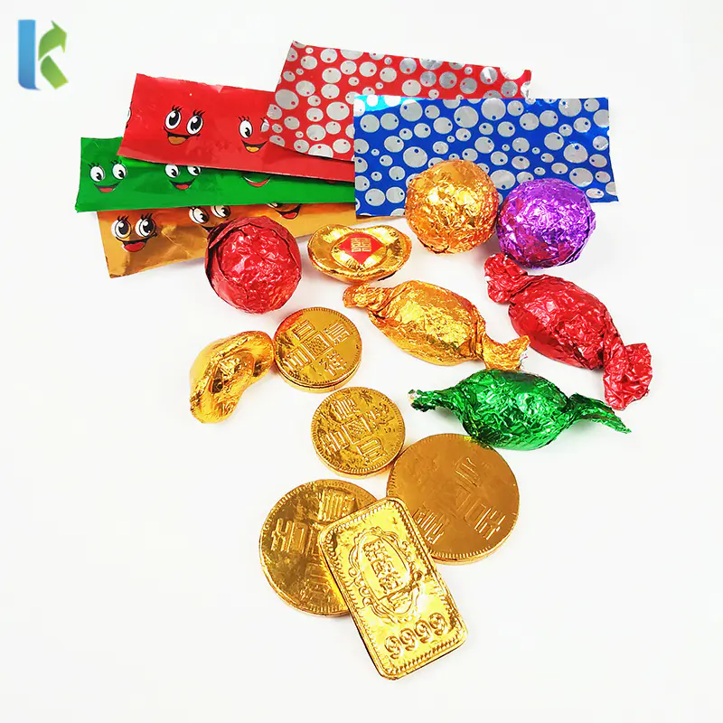 Food Grade Candy Chocolate Ball Foil Wrapping Paper Wholesale Custom Colorful Aluminum Foil Soft