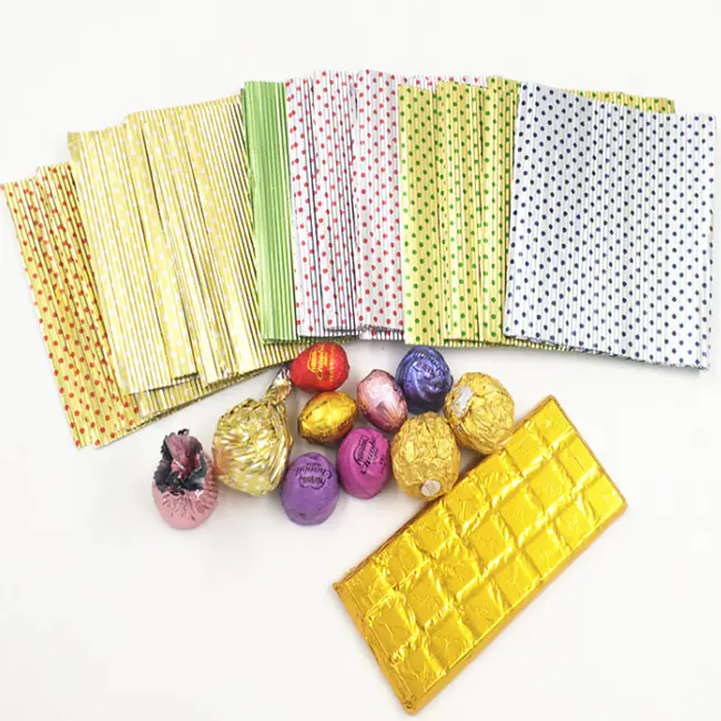 Custom Print Packaging Paper Aluminum Foil Paper for Candy Chewing Gum Chocolate Wrapper
