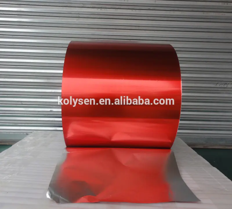Christmas Red aluminum foil in roll for coin chocolate