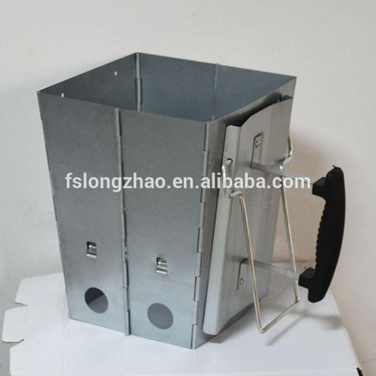 Foldable design bbq chimney charcoal starter