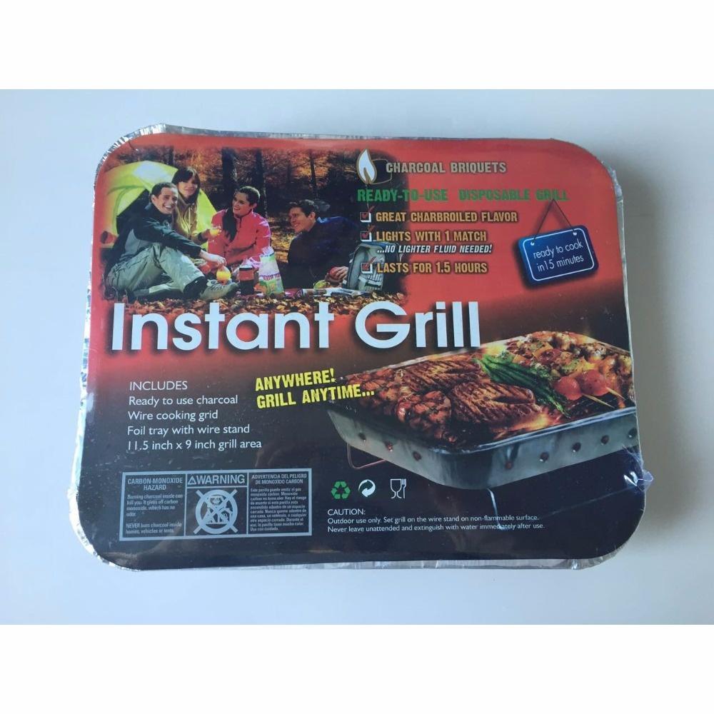 Easy to use outdoor aluminum foil grill pan disposable instant bbq grill