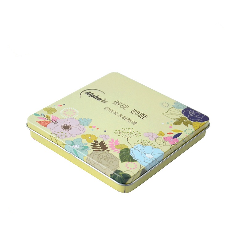 Tin box packing boxes for silk muffler jewelry coin earrings small storage case ear headphones gift container
