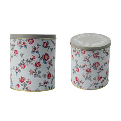 Metal Floral Coffee Tea Sugar Candy Container Jar Can Tin Storage Box Kitchen Home Decor Home Accessories