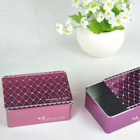 metal tin soap packaging box with sliding top