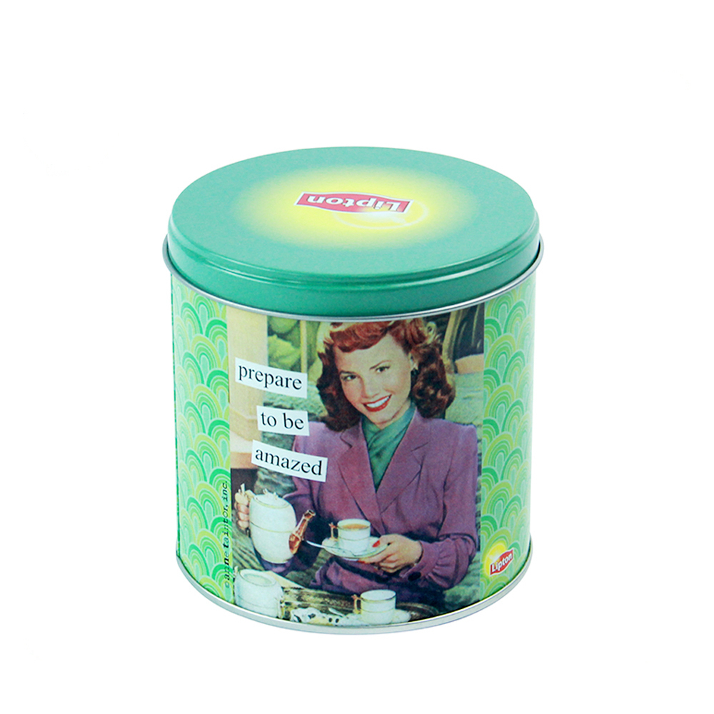 Bodenda High Quality Food Grade Personalized Round Shape Tea Tin Box