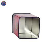 Bodenda high quality square shape metal pen holder customized height and printing packing tin box practical metal stationary