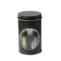 Bodenda customized food grade metal round tea tin box coffee tin can with clear window