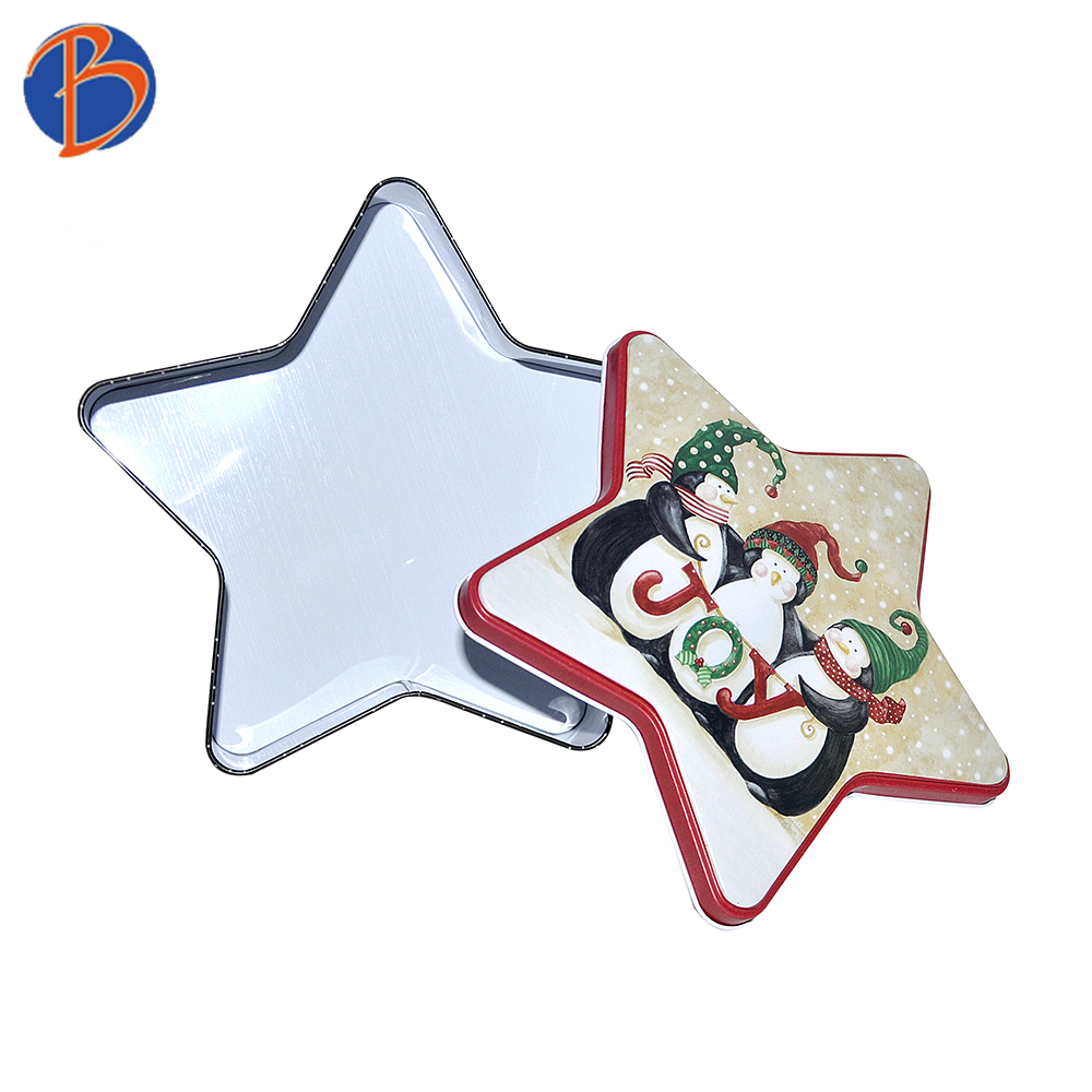 Bodenda Factory Wholesales High Quality Star ShapeGift Food Grade Boxes Tin Printed