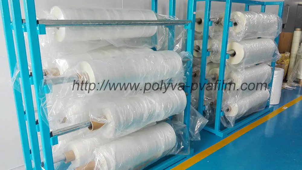 Китай 35 микрон холодная водорастворимая пленка ПВА для чистки туалета синий блок