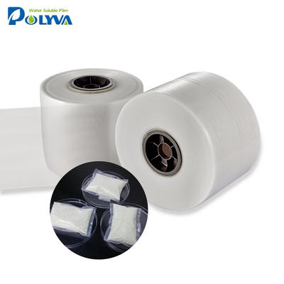 Eco friendly non toxic pva water soluble plastic film for agrochemicals dishwasher powder packaging film
