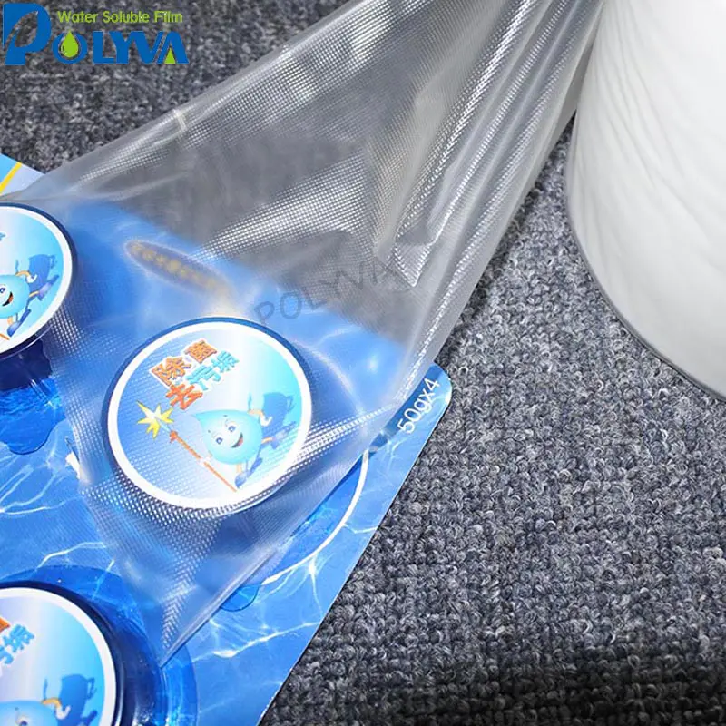 Eco-friendly degradable pva water soluble film for blue toilet cleaner