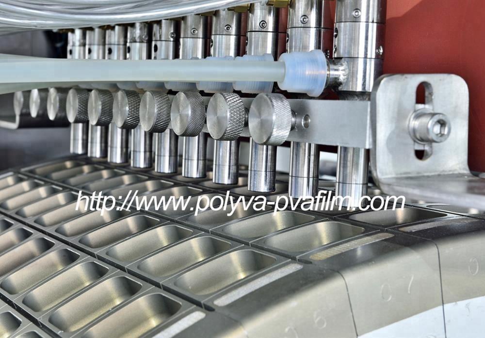 Water soluble laundry podspolyvinyl alcohol film packaging /filling machine
