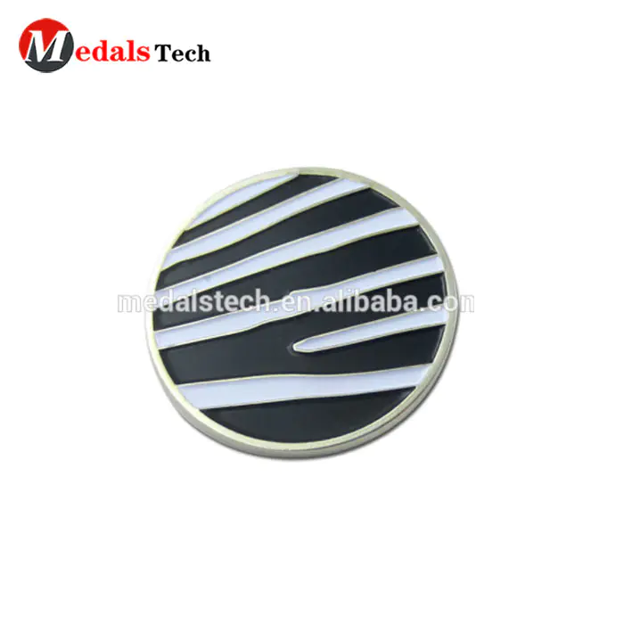 Zebra metal emblem antique plated metal soft enamel lapel pin
