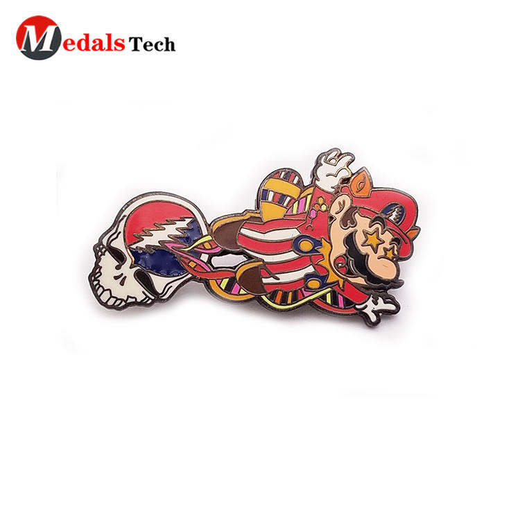 Promotional cartoon clothingmetal gift pin badge for kids