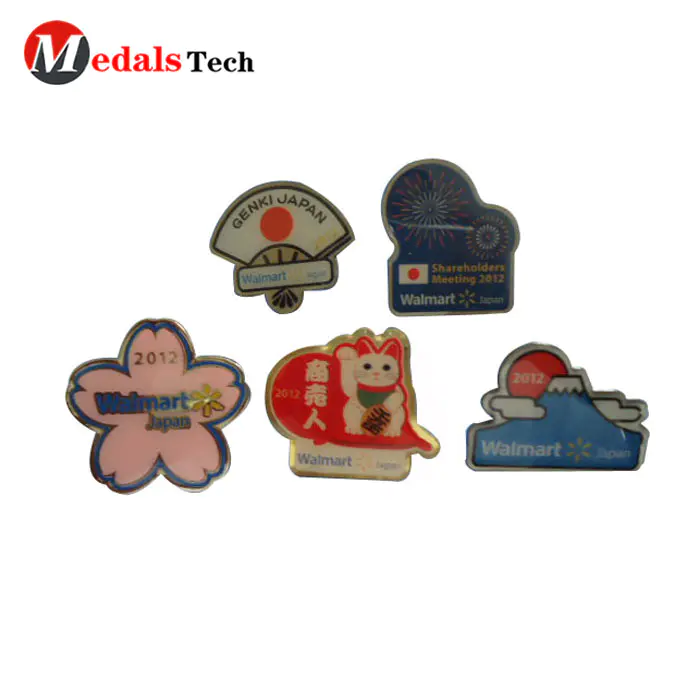 China manufacturer low cost printing epoxy coating custom logo lapel pin