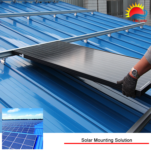 BESTSUN Aluminum flat roof solar panels mount, 20 kw solar mount kit for home using