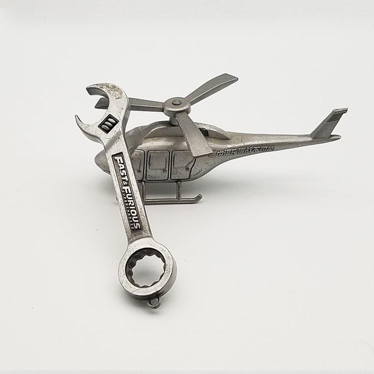 Personalized antique silver tool wrench metal beer blank bottle opener keychain