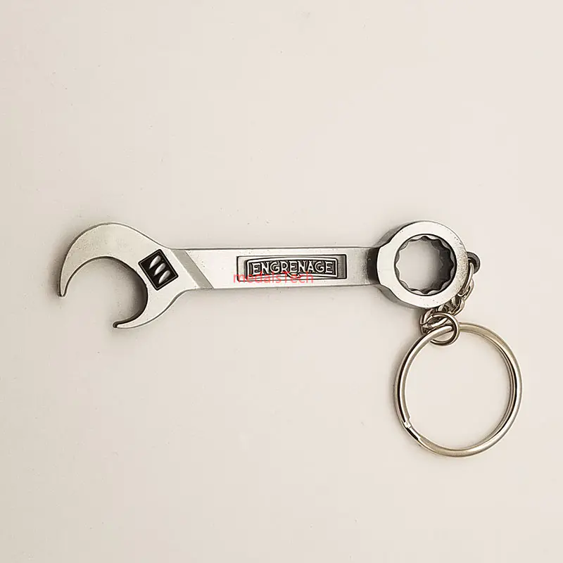 Custom mixed color spanner tool shape mens gifts bottle opener keychain metal