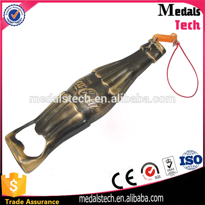 Black spray custom metal die cast iron flat bottle opener with silk printed logo