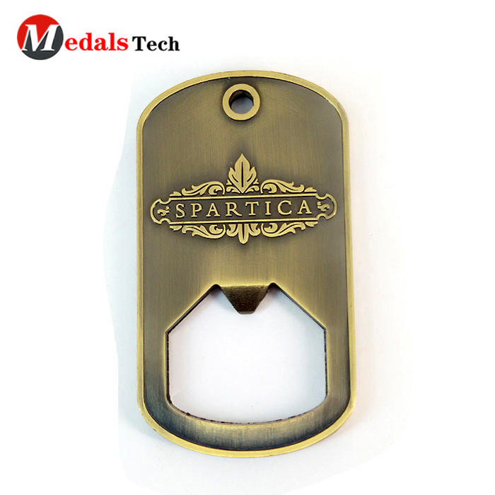 Gold plated custom metal bullet bottle opener for souvenir