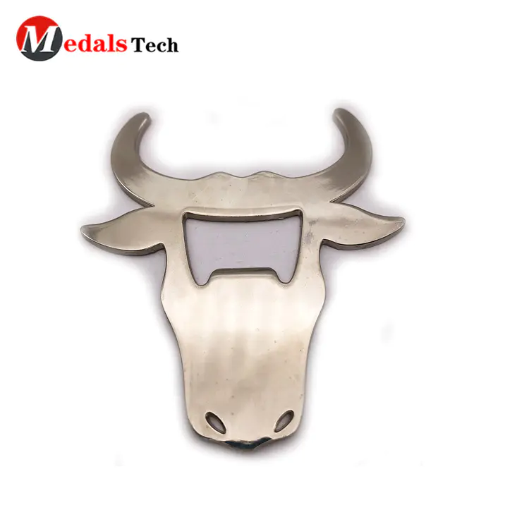 2019 customized blank cow shaped stainless steel metal bottle opener