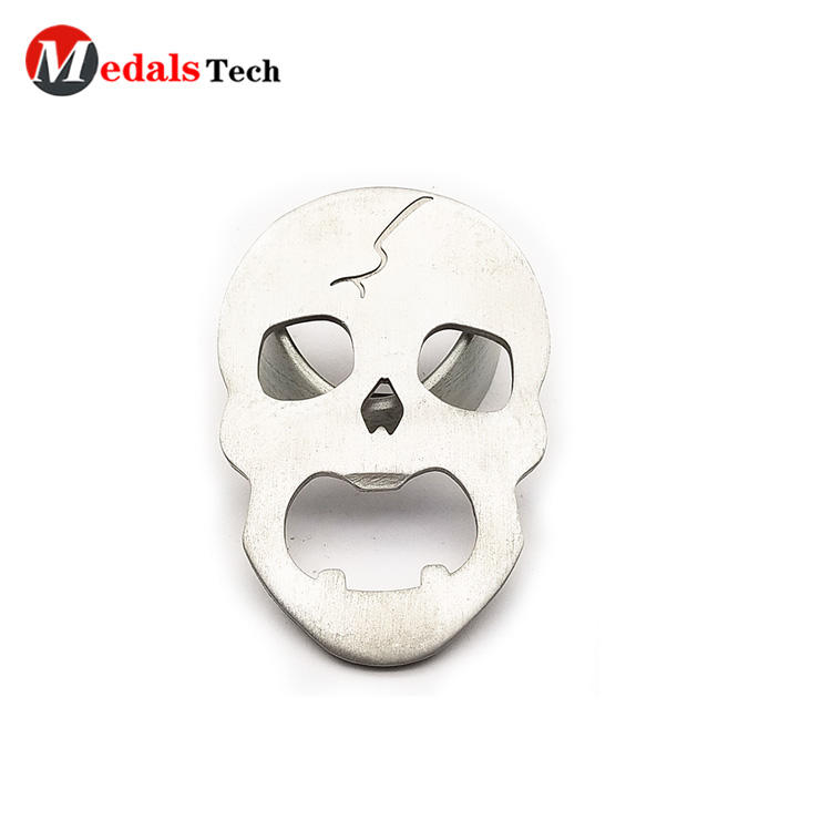 Creative promotional cut out design skulls shape aluminum bottle opener
