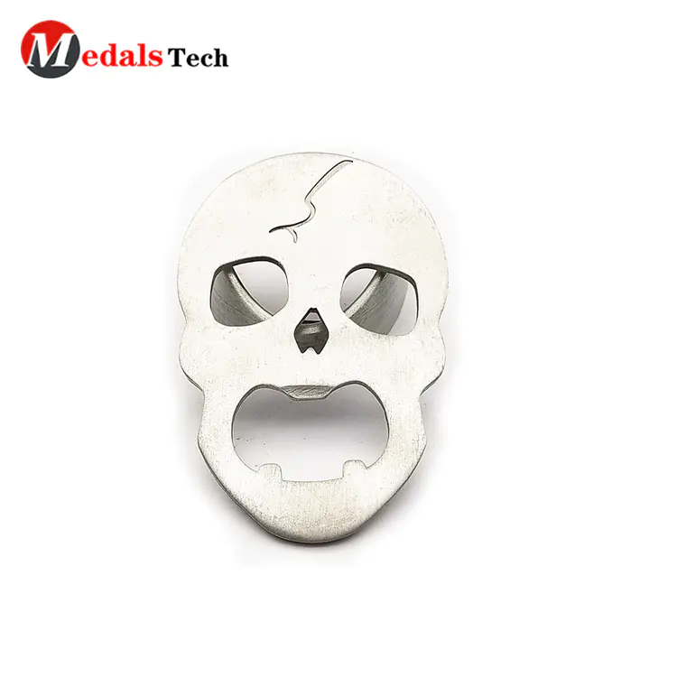 Creative promotional cut out design skulls shape aluminum bottle opener