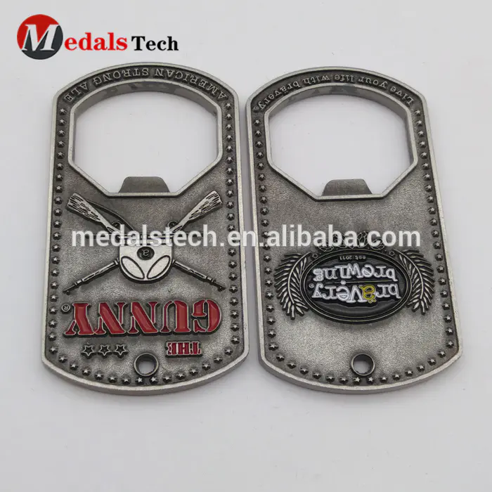 Shenzhen factory Promotional bulk cheap metal army man bottle opener dog tags