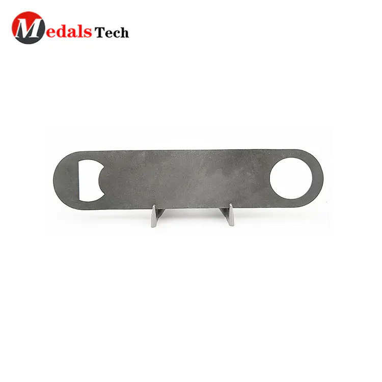 Custom cheap engraved logo flat metal bar blade bottle opener