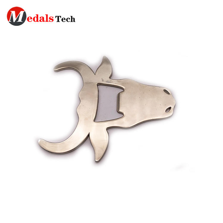 2019 customized blank cow shaped stainless steel metal bottle opener