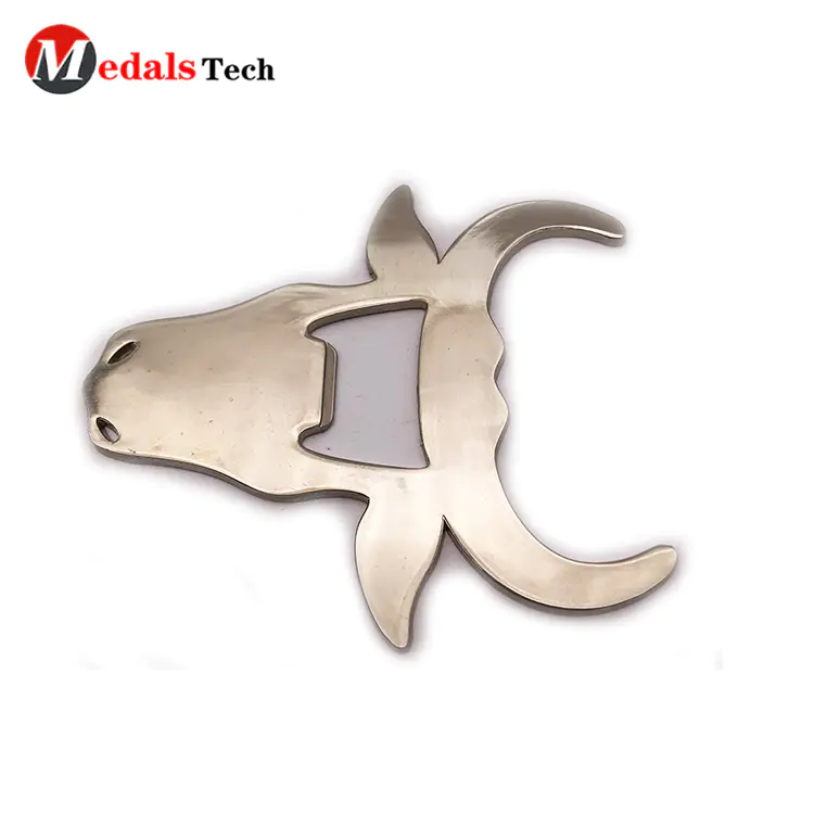 2019 customized blank cow shaped stainless steel metal bottle opener