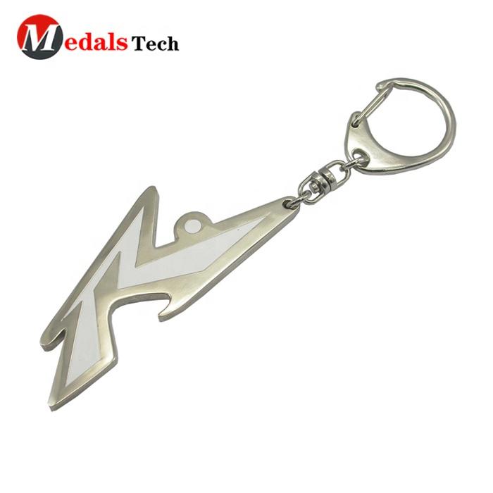 Custom stainless steel silver printing logo dog tag bottle opener keychain for promotion