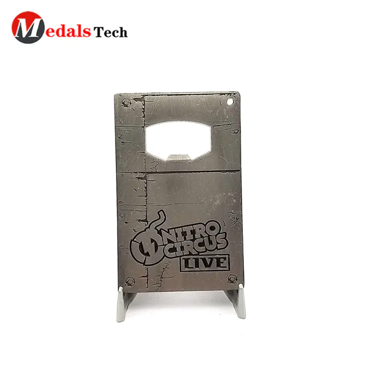 Customized logo printing business gift metal card bottle opener