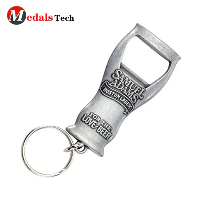 Custom shape mens blank metal bottle opener keychain with custom logo