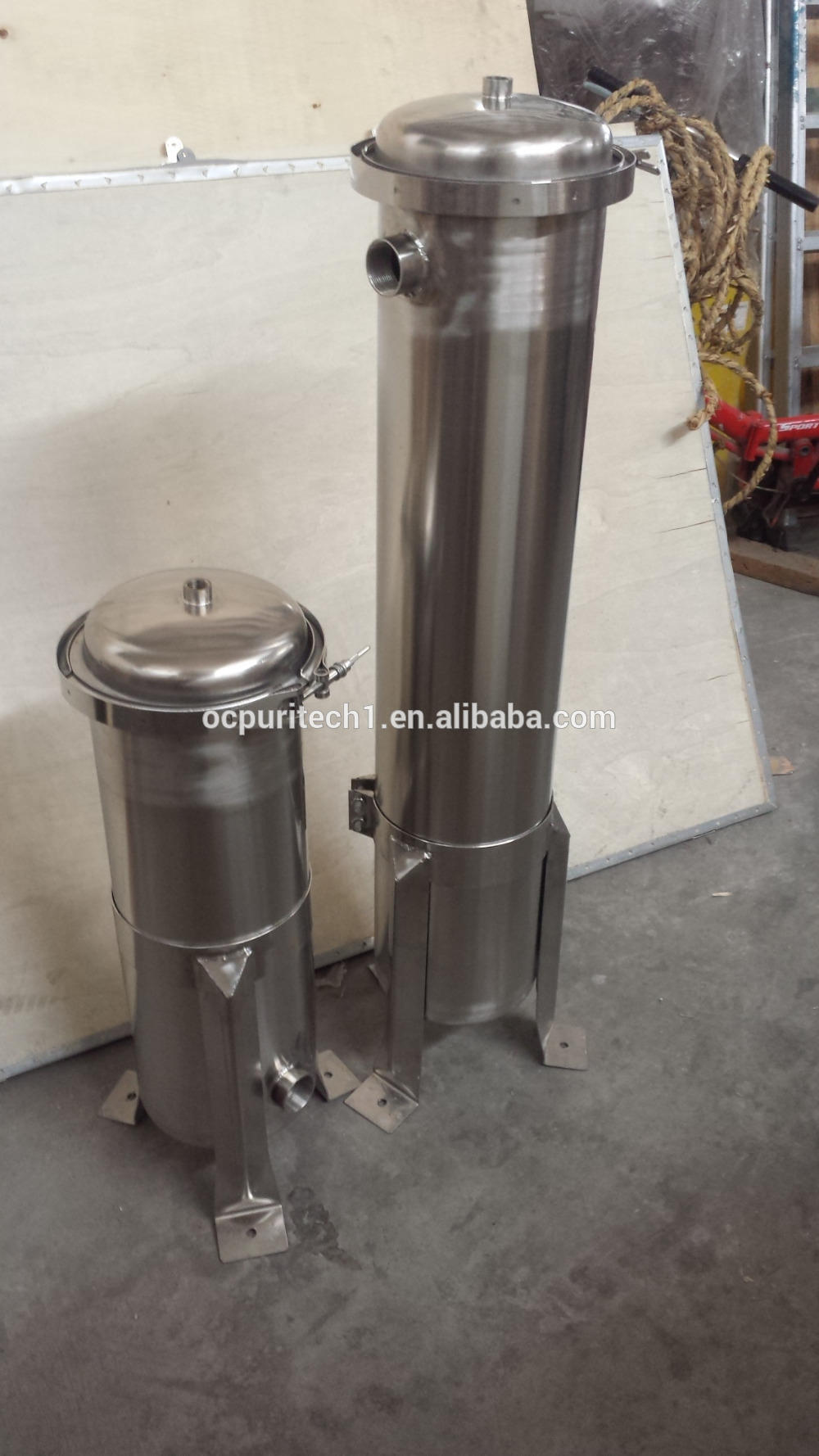product-Ocpuritech-410mm - 810mm single bag Stainless steel water bag filter housing-img