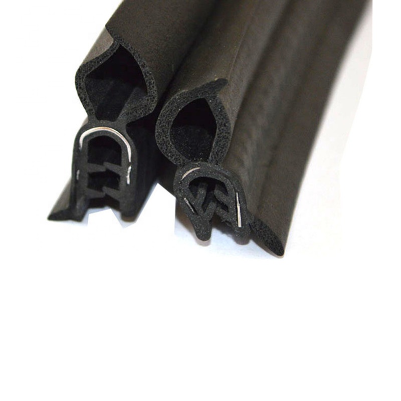 Automotive solid co extruded rubber profile for rail vehicle