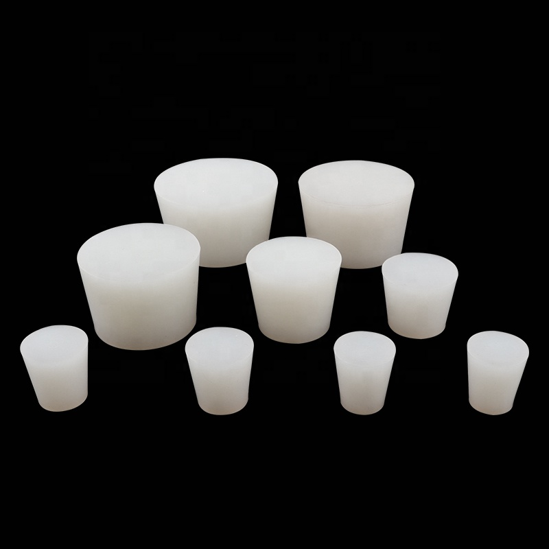 Transparent silicone rubber stopper plugs