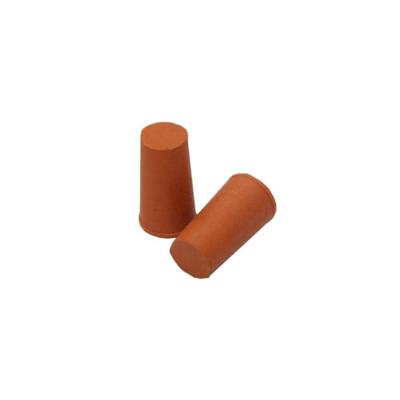 orange red solid rubber tapered rubber stopper plugs
